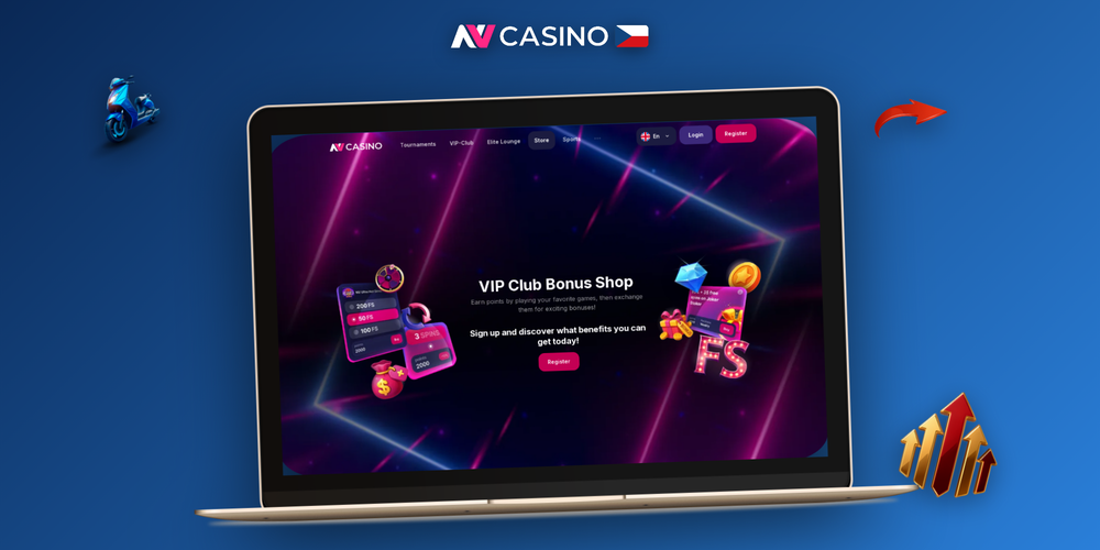 NV Casino desktop verze s bočním menu a dlaždicemi populárních slotů