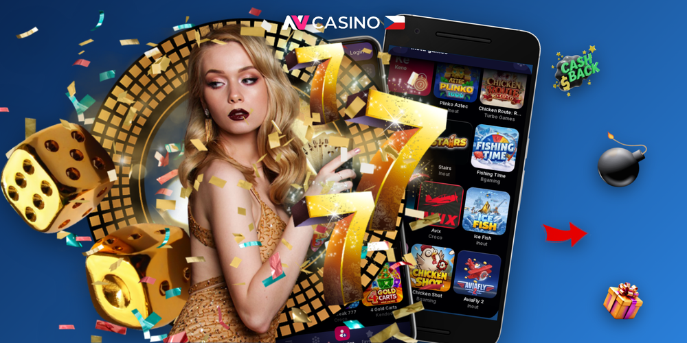 Herní lobby NV Casino s miniaturami slotů, ruletou a blackjackem