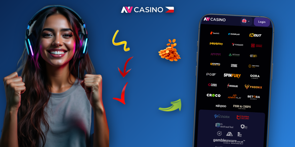 Skupina lidí s úsměvem sleduje NV Casino mobilní aplikaci na svých telefonech
