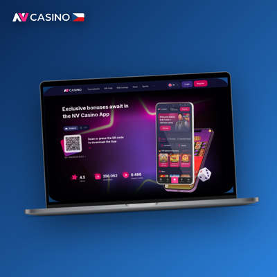 NV Casino pro počítač v režimu celé obrazovky s live blackjackem na velkém monitoru